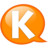 Speech balloon orange k Icon